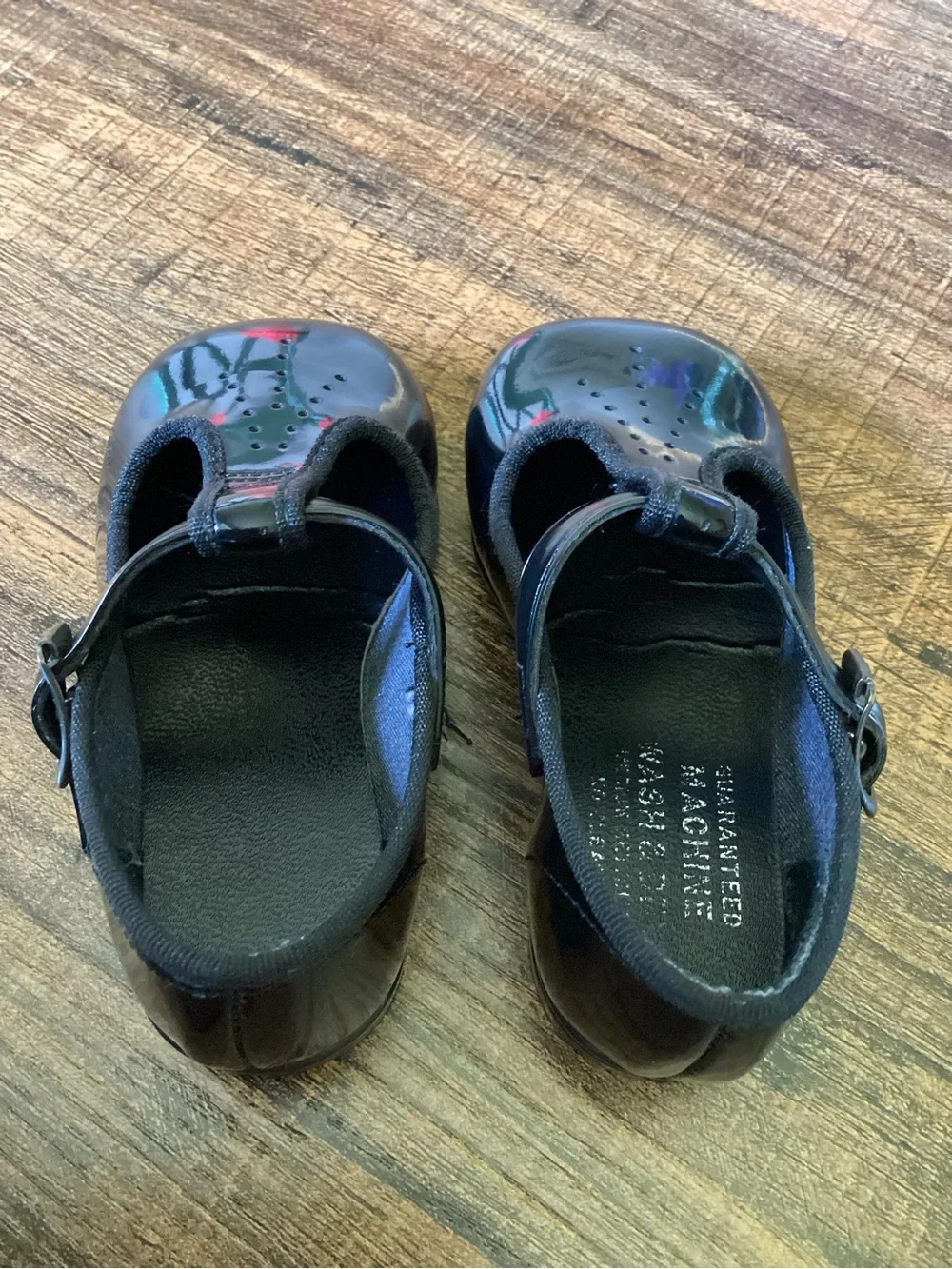 Vintage Wee Walker Black Patent Mary Jane Shoes Size 3 Toddler Girl